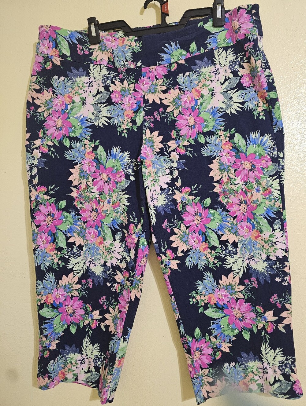 Zac & Rachel Navy Floral Dress with Pink and Green Accents